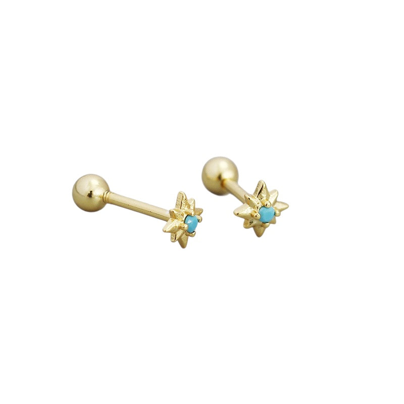 Eight-pointed Star Turquoise Gold Piercing