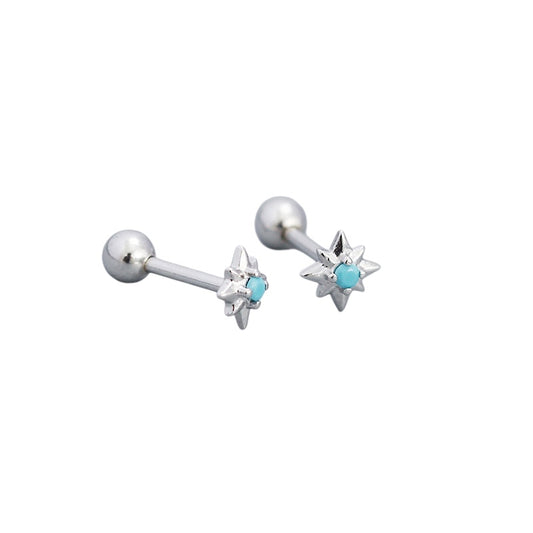 Eight-pointed Star Turquoise Gold Piercing