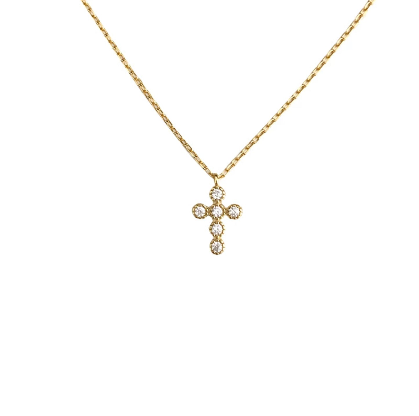 Shining Cross Gold Waterproof Necklace