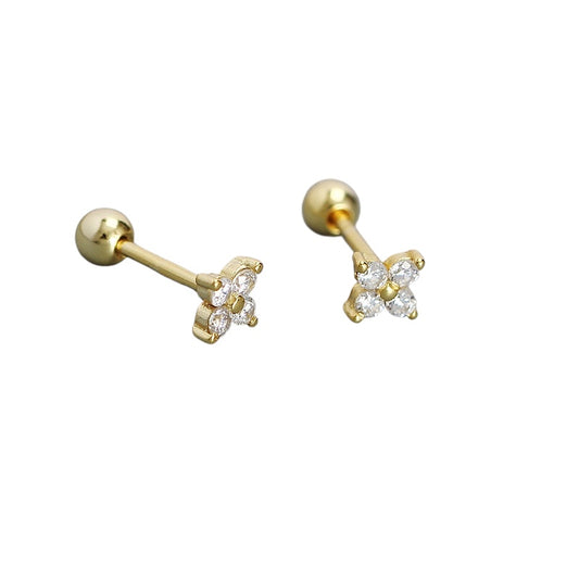 White Flower Gold Piercing