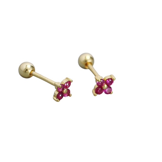 Red Flower Gold Piercing