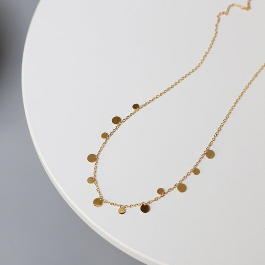 Square Round Tears-Shaped Golde Waterproof Choker and Necklace