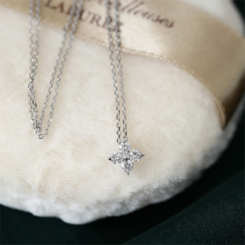 Little Flower Silver Waterproof Necklace