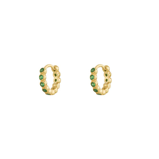 6.5mm Green Gold Huggie