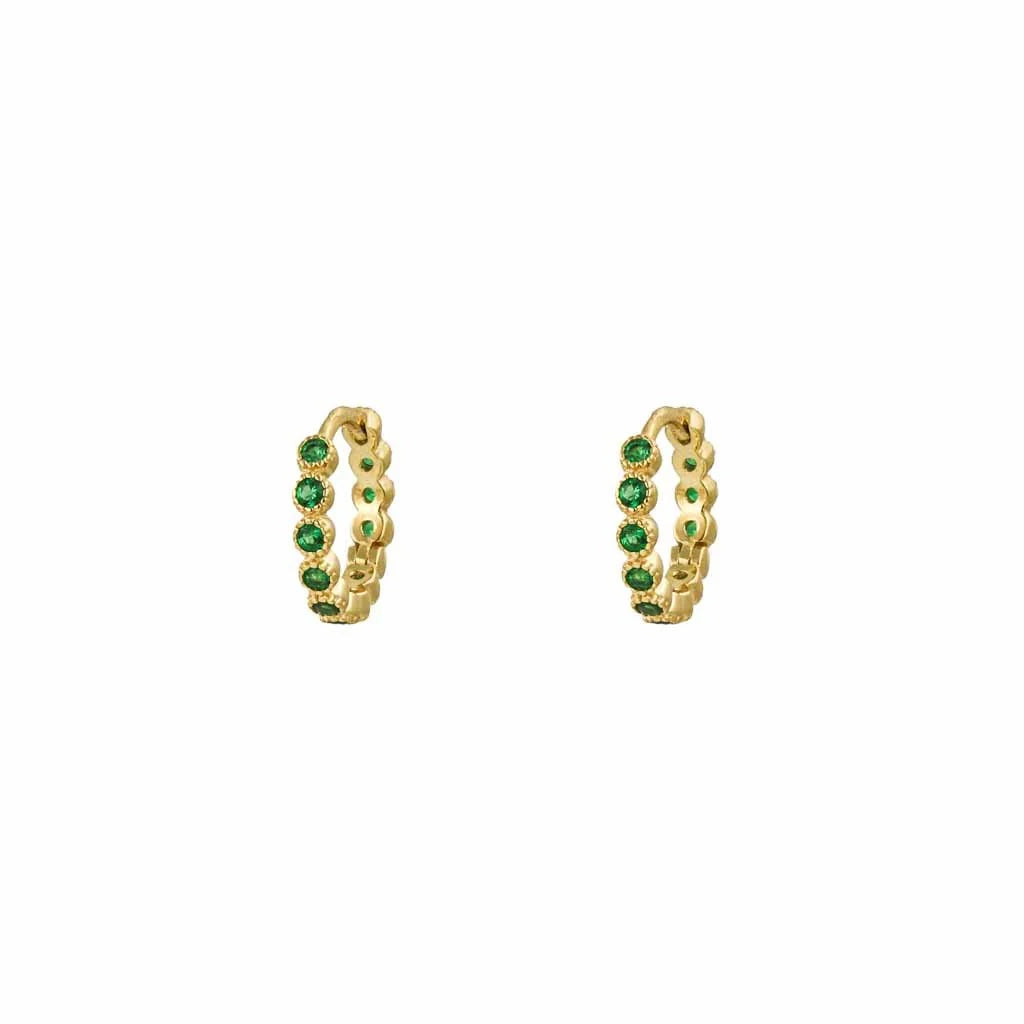 8.5mm Green Gold Huggie